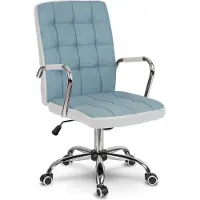 Sofotel , chaise de bureau Benton, bleu et blanc