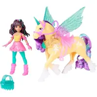 Unicorn Academy : Poupée Ava en licorne, modèle "Leaf" avec ailes, figurine