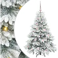 vidaXL Sapin de Noël artificiel avec 150 LED Vert 120 cm PE et PVC