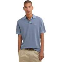 Barbour Washed Short Sleeve Polo Bleu 2XL Homme