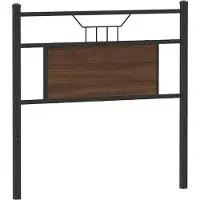vidaXL Tête de lit de rechange aspect chêne brun 75 cm bois et acier