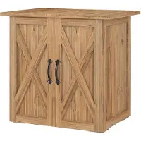 Outsunny Abri de jardin , armoire à outils en bois, double porte, fermetures magnétiques, marron