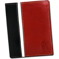DrachenLeder Portefeuille en cuir pour homme, marque , noir, rouge et blanc, dimensions : 12,5 x 9,5 x 3 cm, modèle OPO005R6