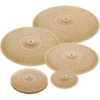 Gear4Music 5pc Low Volume Cymbal Pack by Gold