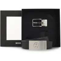 BOSS Ceinture en cuir à boucle monogrammée Double B