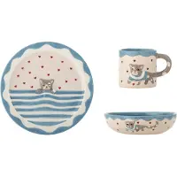 Bloomingville Mini Ensemble Mille comprenant une assiette, une tasse et un petit bol