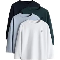 The Set T-Shirt bleu marine / bleu-gris / vert foncé / blanc
