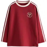 Next T-Shirt bourgogne / blanc