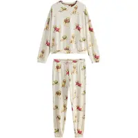 Next Pyjama beige / jaune clair / kaki / magenta
