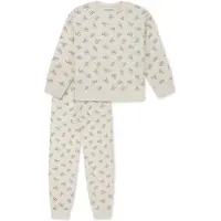 Schiesser Pyjama ' Nightwear ' gris clair / blanc cassé