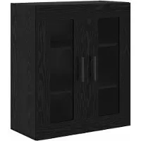 vidaXL Meuble haut, 2 pièces, imitation chêne noir, 69,5 x 34 x 180 cm