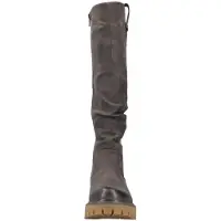 Rieker Bottes hautes pour femmes , fermeture éclair, semelle profilée marbrée, modèle 92990, taille : 41 EU, couleur : marron