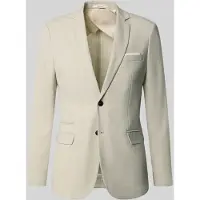 Selected Coupe Slim Blazer À Simple Boutonnage Homme Blanc 48