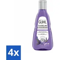 Guhl - Shampooing - Brillance argentée & soin - 250 ml - Pack avantage - 4 pièces