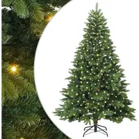 vidaXL Sapin de Noël artificiel avec 300 LED Vert 240 cm PE et PVC