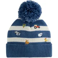 Next Bonnet écru / bleu marine / jaune / noir