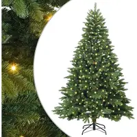 vidaXL Sapin de Noël artificiel avec 300 LED Vert 210 cm PE et PVC