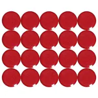 MAUL Aimants ronds - Ø 20 x 7,5 mm - force d'adhérence 300 g - rouge - 20 pièces