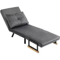 Aosom Fauteuil-lit , canapé 1 place convertible, fauteuil relax avec coussin de dossier