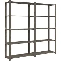 vidaXL Support de rangement à 5 niveaux gris 170x38x170 cm bois de pin