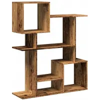 vidaXL Étagère Séparatrice De Pièce Vieux Bois 92x29x112 Cm
