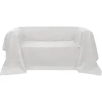 vidaXL Housse de canapé Micro-suède Crème 140x210 cm