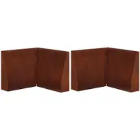 vidaXL Muret de soutènement, 2 pièces, 50 x 50 x 50 cm, acier résistant aux intempéries, aspect rouille