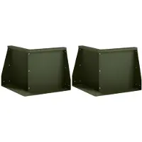 vidaXL Muret de soutènement, 2 pièces, 50 x 50 x 30 cm, acier, vert olive
