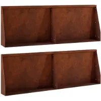 vidaXL Muret de soutènement, 4 pièces, 60 x 12 x 40 cm, acier résistant aux intempéries, aspect rouille