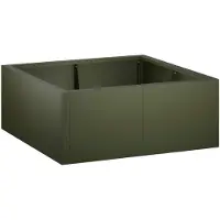 vidaXL Muret de soutènement, 4 pièces, 100 x 100 x 50 cm, acier, vert olive