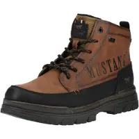 Mustang Bottines à lacets 'Peppin' cognac / noir