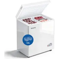 YASHE Congélateur coffre BD/BC-150Q, 150 L, 2 paniers, moins de 45 dB, blanc
