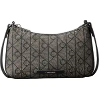Calvin Klein Sac à bandoulière 'Emblem Convertible' beige / noir