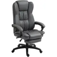 Vinsetto Chaise de bureau ergonomique avec fonction inclinable, 68,5 x 68,5 x 113-121 cm