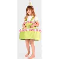 Den Goda Fen Déguisement - Dress Cake avec Diadème - Green - - 4-6 ans (104-116) - Costumes