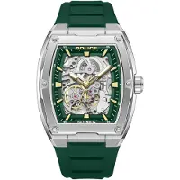 Police Montre automatique Skeletor Green Silver