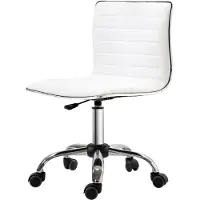 HOMCOM HOMdotCOM Chaise de bureau, blanc