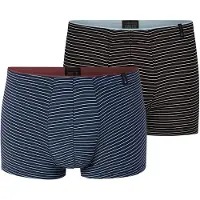 Schiesser Boxers ' Long Life Soft ' bleu foncé / graphite