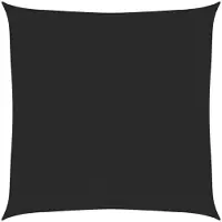vidaXL Voile d'ombrage 160 g/m² Noir 7x7 m PEHD