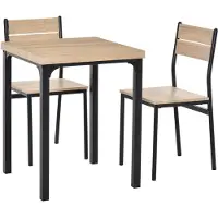 Aosom HOMdotCOM Ensemble de salle à manger 2 chaises