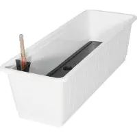 Geli Bac d'arrosage Aqua Green, 60 cm, en plastique blanc (60 x 21 x 17.50 cm)