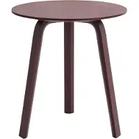 HAY Bella Table Basse Bordeaux Lacquered Solid Oak | Ø 45 cm x H 49 cm