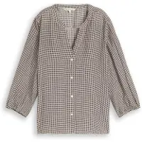 Tom Tailor Chemisier marron / blanc