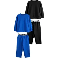 Next Pyjama bleu cobalt / noir / blanc