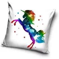 Unicorn Einhorn Sky Kissen, Dekokissen 40x40 cm