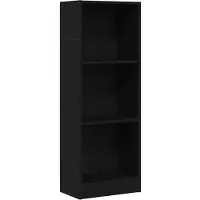 vidaXL Bibliothèque En Chêne Noir 40 X 24 X 109 Cm Bois D'ingénierie