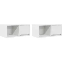 vidaXL Armoires TV 2 pcs. Blanc 60x31x25,5 cm Bois composite