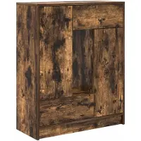 vidaXL Sideboard avec tiroirs et portes chêne fumé 73x31x90 cm