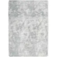 vidaXL Tapis shaggy à poils longs NAVARRA gris argenté 240x340 cm