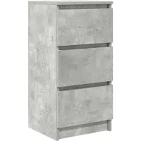 vidaXL Sideboard gris béton 37,5x35x76 cm Bois composite